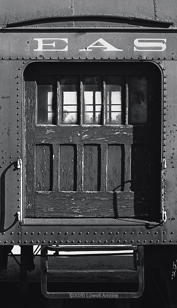 Baggage door on Railway Post Office car, Perris Railway Museum