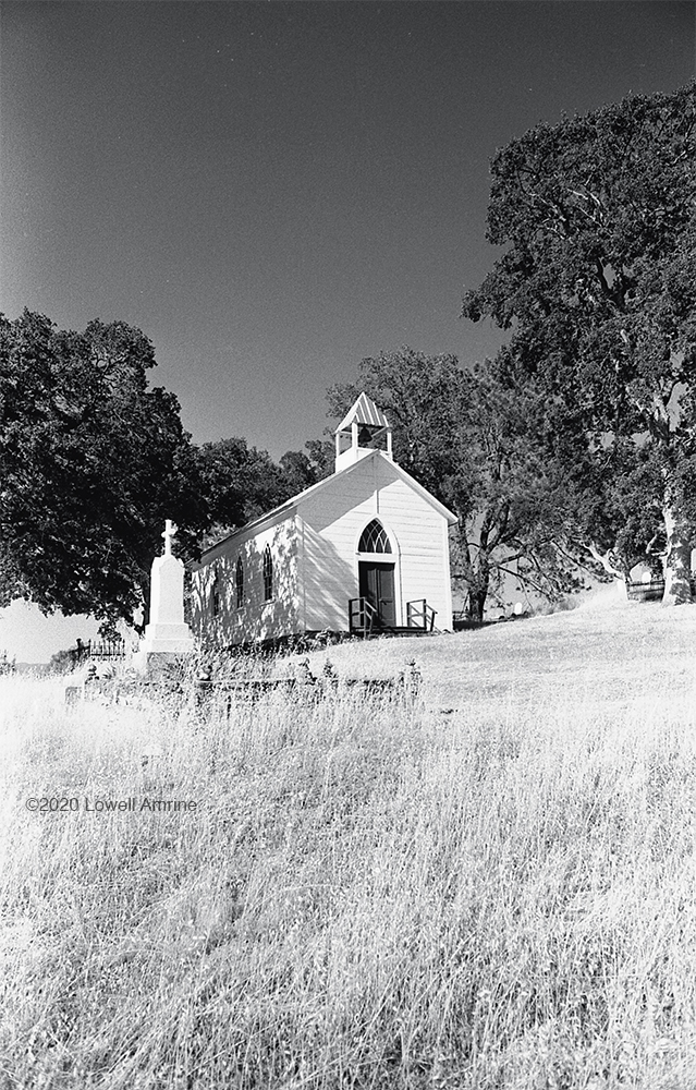 Church and grave yard along Hwy. 49 north of Jamestown, CA